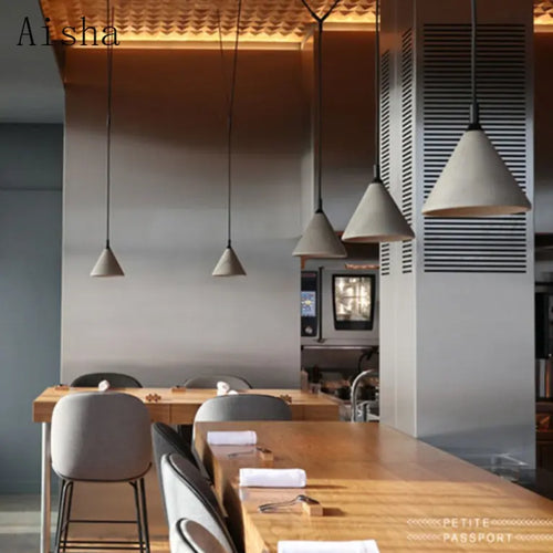 suspension en ciment style industriel pour café ou restaurant - vue 4 sur 6