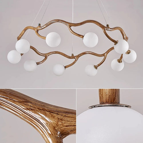 Lustre design led branches d'arbre dois design moderne décoratif d'intérieur - vue 7 sur 13