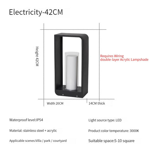 lampe solaire led extérieure étanche pour jardin et cour - vue 14 sur 21