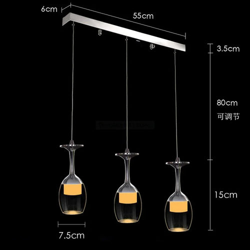suspension modernes en verre de vin pour bar café - vue 17 sur 16