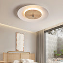 plafonnier moderne en bois avec éclairage led et télécommande