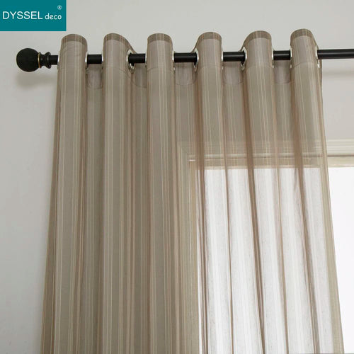 Voilage tulle rayures style moderne pour salon chambre - vue 4 sur 7