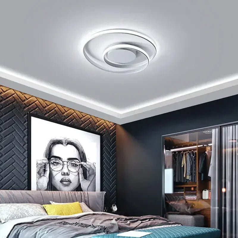 plafonnier moderne en aluminium led créatif nordique - vue 3 sur 12