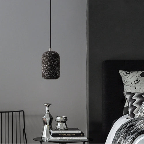 suspension moderne en ciment industriel led nordique - vue 6 sur 9