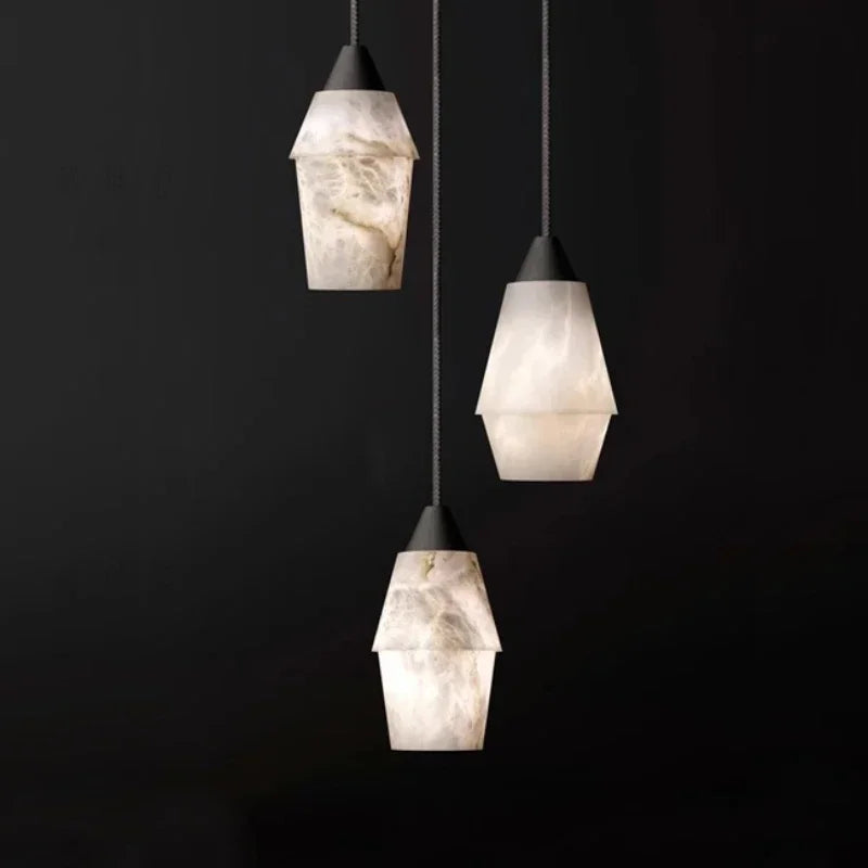 lustre moderne en marbre pour décoration intérieure élégante - vue 6 sur 9