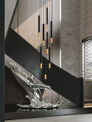 lustre led tubulaire pour éclairage intérieur de restaurant