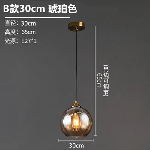 lustre en verre design nordique pour décoration intérieure - vue 25 sur 26