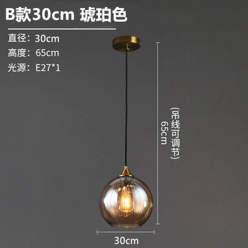 lustre en verre design nordique pour décoration intérieure - vue 24 sur 26