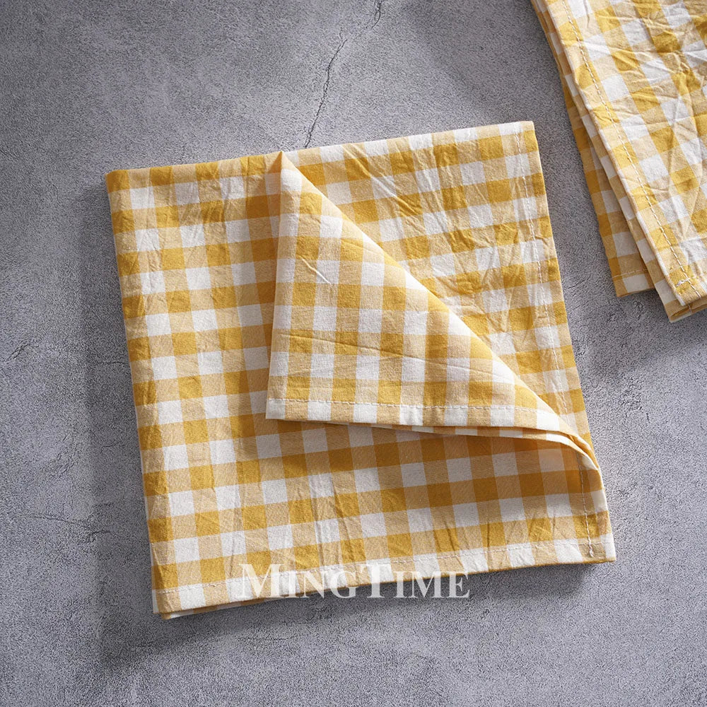 Serviette de table vichy coton style champetre 42cm