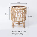 pot de fleurs en rotin support créatif en bambou