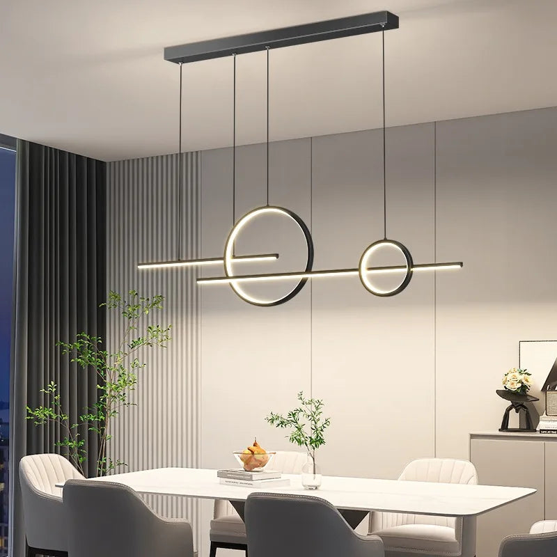 Plafonnier Led suspendu au design nordique moderne - vue 4 sur 21