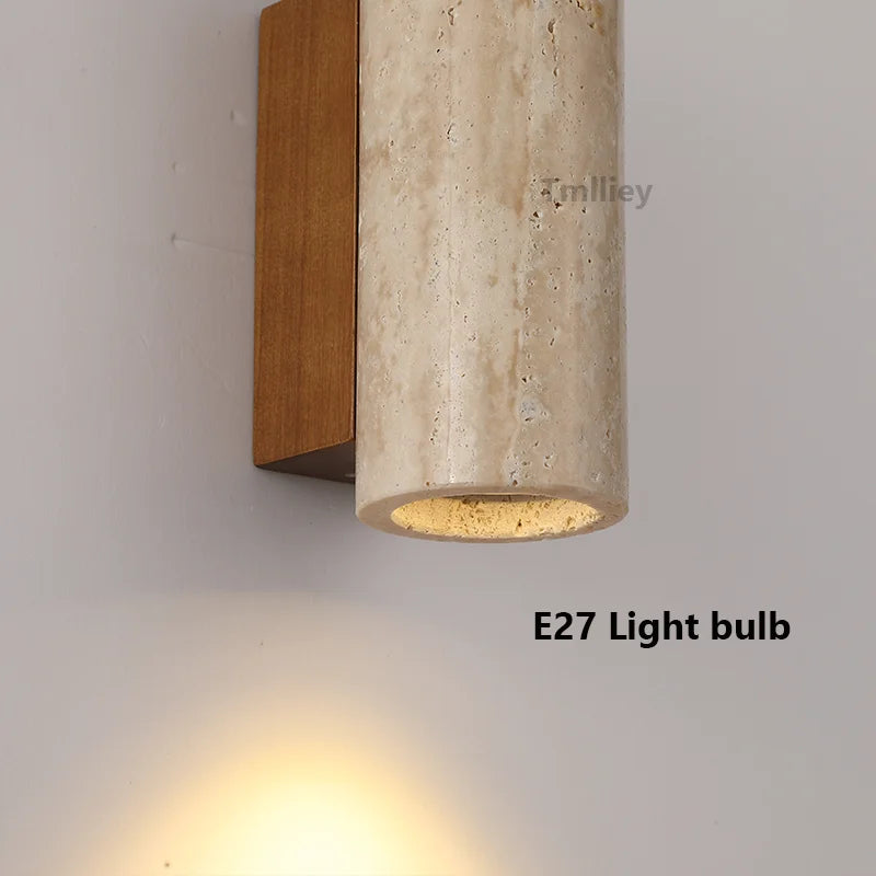 applique murale led en pierre naturelle décoration nordique - vue 6 sur 8