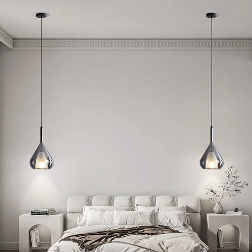 lustre design italien moderne minimaliste en verre - vue 5 sur 10