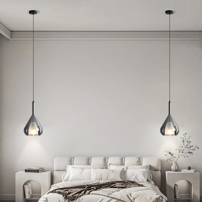 lustre design italien moderne minimaliste en verre - vue 4 sur 10