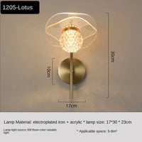 Lampe de applique murale LED en cristal nordique salon chambre fond applique murale couloir allée grenier lampes de chevet maison luminaire moderne