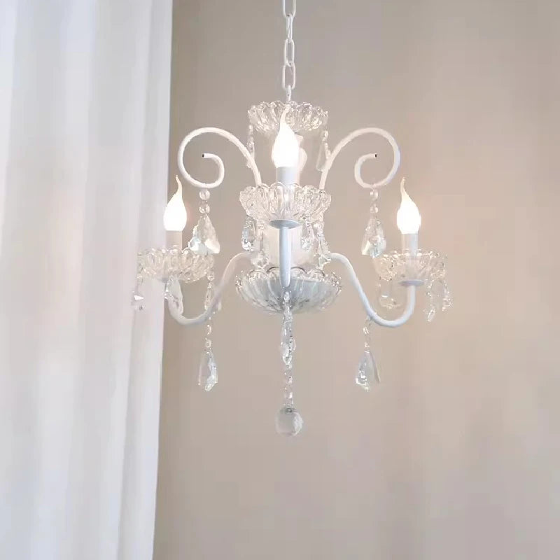 lustre romantique en cristal pour chambre d'enfant moderne - vue 5 sur 9