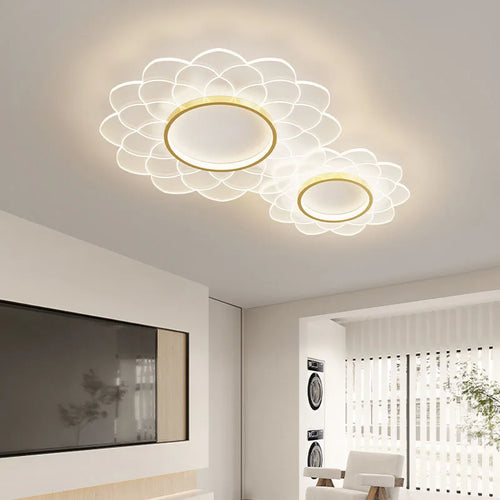 plafonnier led spot design floral en acrylique pour décoration intérieure - vue 5 sur 12