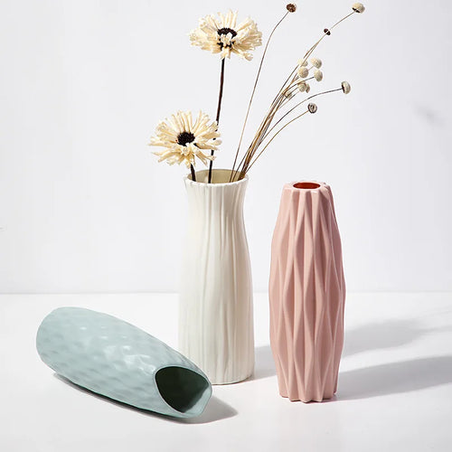 vase nordique en plastique pour fleurs décoration moderne maison - vue 4 sur 12