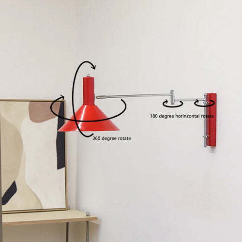 applique murale pliable industrielle en métal pour lecture - vue 7 sur 8