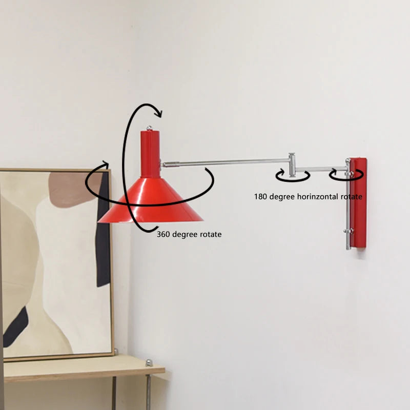 applique murale pliable industrielle en métal pour lecture - vue 6 sur 8
