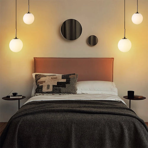 Nordique PENDENTIF LED Lumières Chambre Chevet Restaurant Bar Simple Salon Fond Mur Créatif Bar Décor Suspension - vue 3 sur 9
