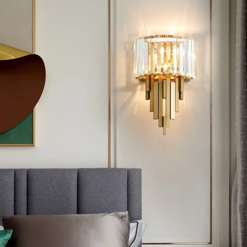 applique murale en cristal moderne pour décoration intérieure - vue 5 sur 9
