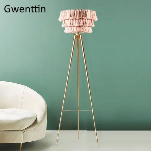 lampadaire moderne en fil de soie style nordique décoration intérieure - vue 2 sur 12