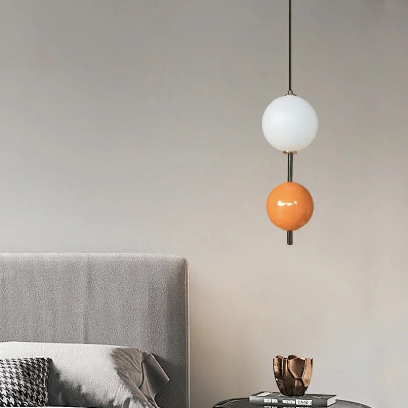 Glass Ball LED Pendant Light Ceiling Suspension Hanging for Living Dining Room Bedroom - vue 2 sur 12