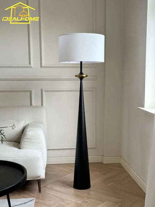 lampadaire minimaliste wabi-sabi design japonais en fer pour intérieur - vue 4 sur 11
