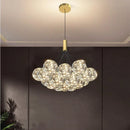lustre boule à bulles en verre transparent éclairage étoilé romantique