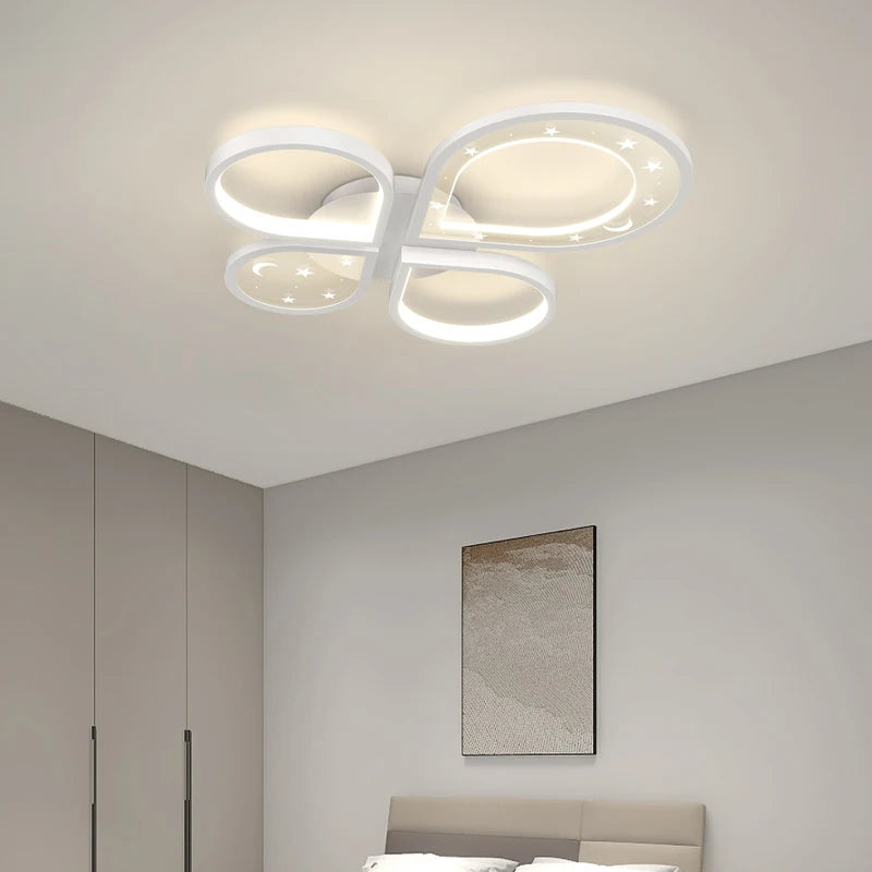 plafonnier led créatif lustre nordique moderne éclairage doré - vue 3 sur 10
