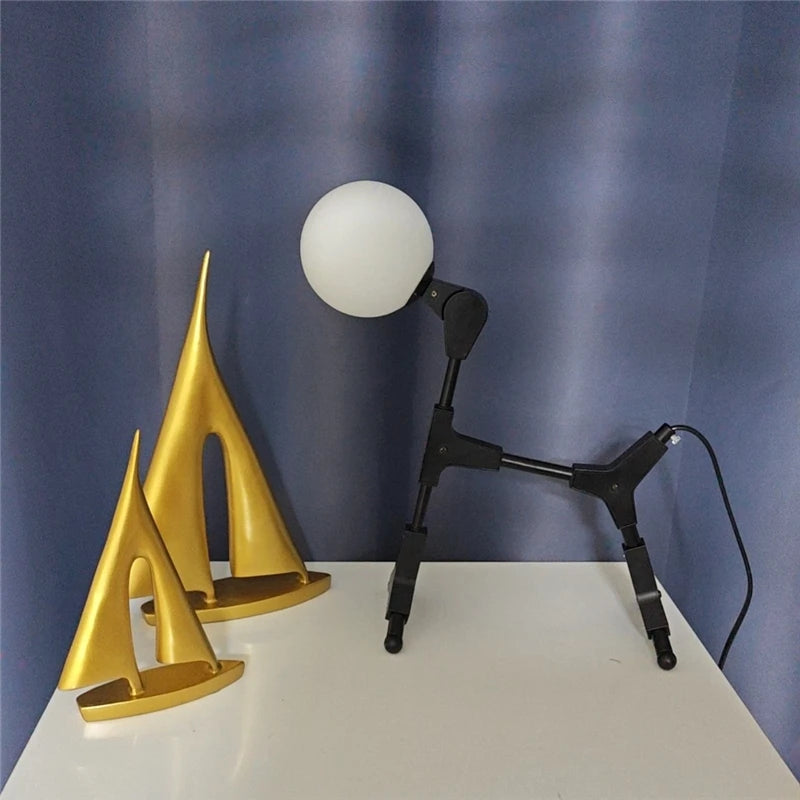 lampe de sol art abstrait animaux fer décoration nordique - vue 5 sur 7