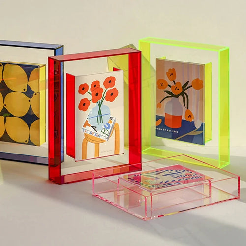 cadre photo acrylique transparent support décoration intérieure bureau - vue 2 sur 14