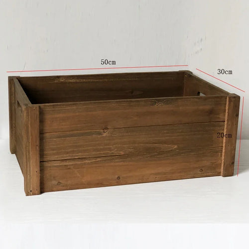 coffret en bois de sapin vintage fait à la main charme de ferme - vue 2 sur 5