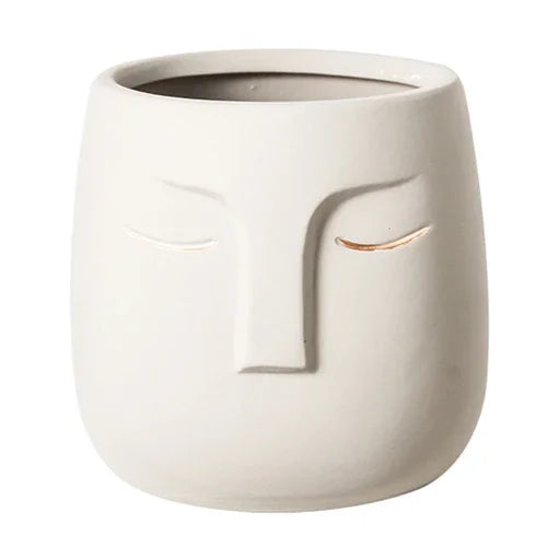 pot de fleurs en céramique visage avatar décoratif pour plantes succulentes - vue 15 sur 16
