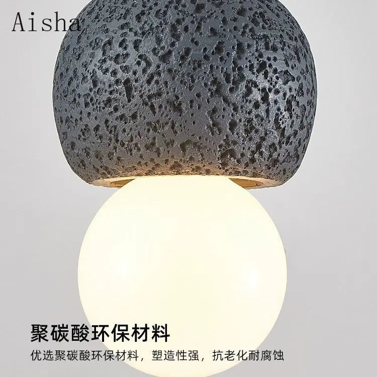 suspension wabi-sabi design luminaire nordique créatif pour intérieur - vue 5 sur 12