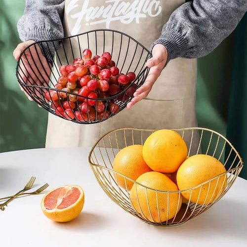 panier à fruits en fer multi-tailles pour rangement divers - vue 3 sur 14