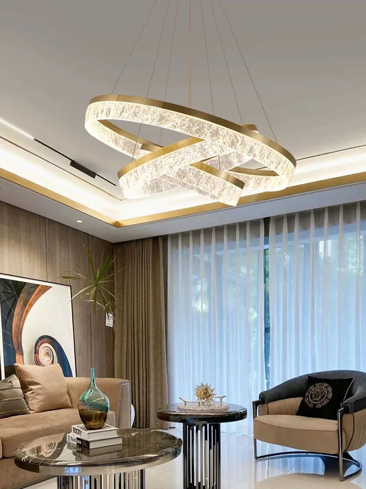 lustre moderne à anneau circulaire pour décoration intérieure - vue 2 sur 11