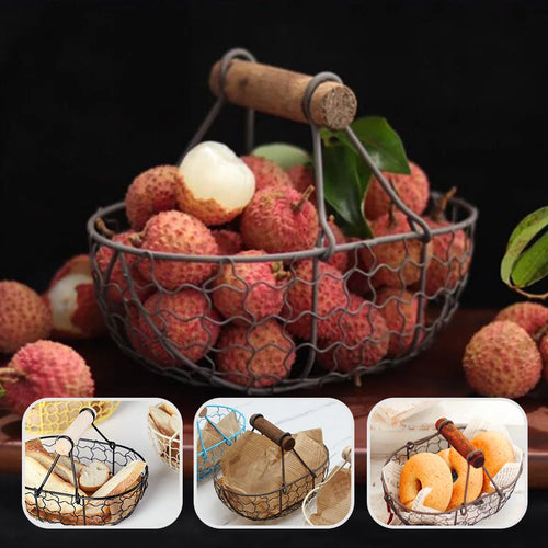 panier en métal pour œufs fruits et légumes - vue 2 sur 7