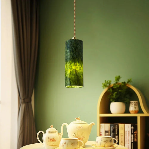 lustre en jade naturel style médiéval créatif rétro pour décoration intérieure - vue 3 sur 7
