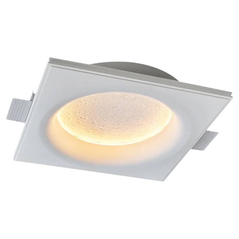 lampe en plâtre créative lune pour décoration murale - vue 8 sur 8