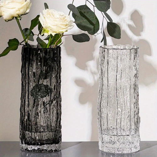 vase en verre transparent pour arrangement floral décoratif - vue 2 sur 7