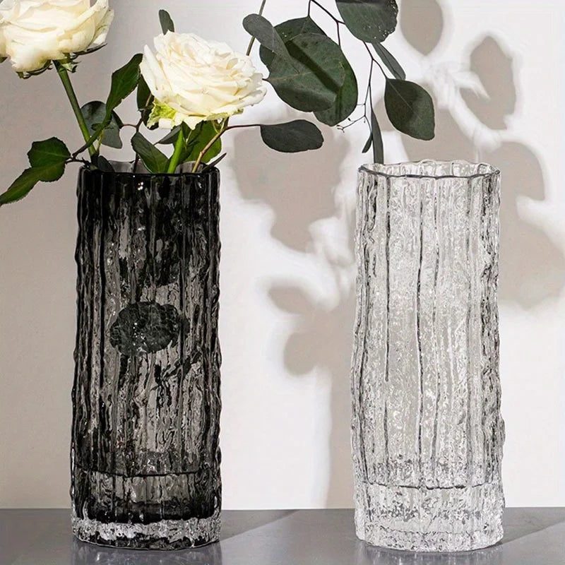 vase en verre transparent pour arrangement floral décoratif - vue 1 sur 7