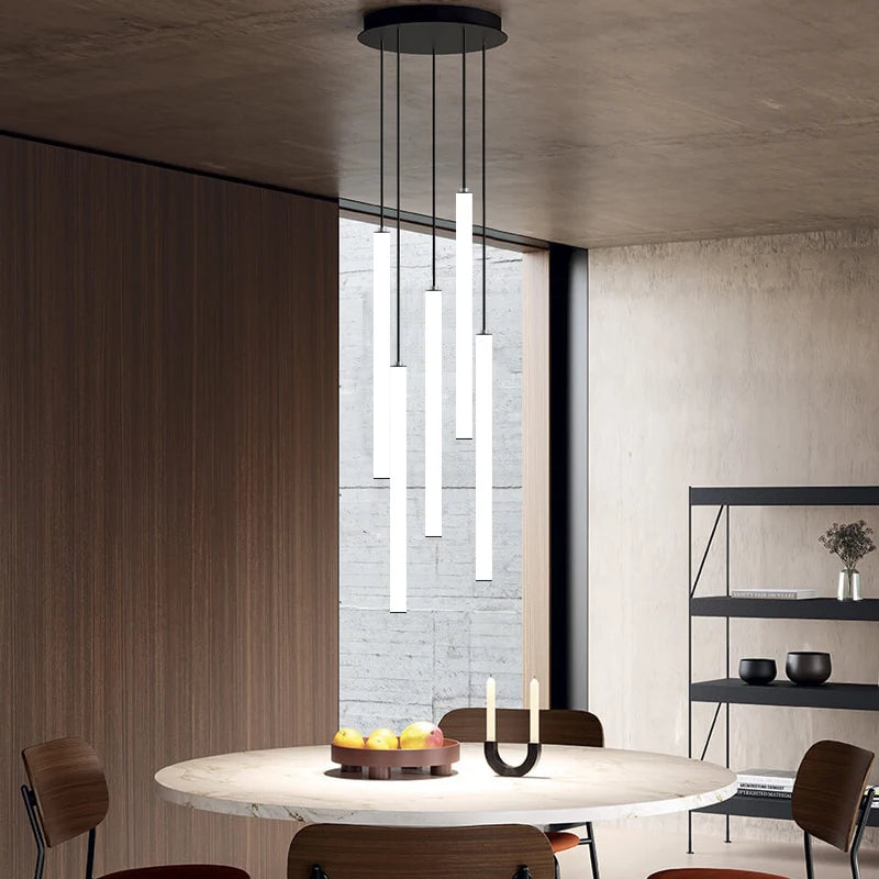 lustre moderne minimaliste de luxe pour duplex - vue 3 sur 15