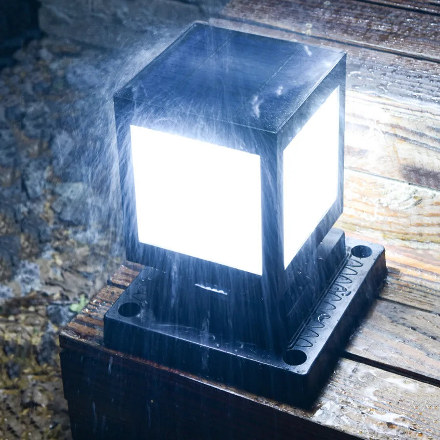 lanterne solaire colonne décorative pour jardin et extérieur - vue 6 sur 20