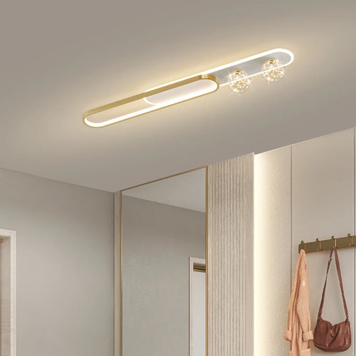 lustre moderne simple de luxe créatif étoilé encastré longue bande - vue 4 sur 14