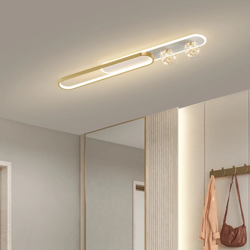lustre moderne simple de luxe créatif étoilé encastré longue bande - vue 4 sur 14