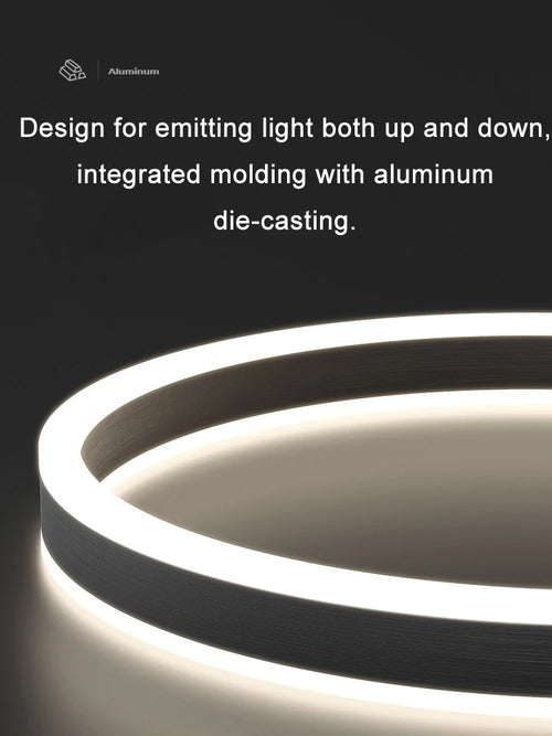 lustre led en acrylique avec lumières haut et bas - vue 5 sur 14