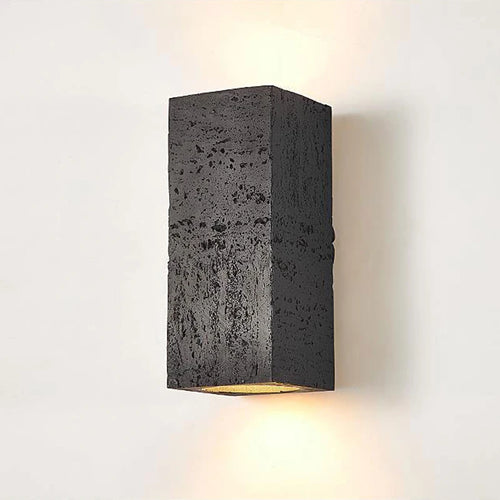 Applique Led Wabi-sabi carrée en ciment nordique - vue 3 sur 11