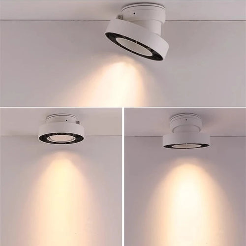 Plafonnier spot anneau led anti-éblouissement monté sur surface pliable - vue 6 sur 10